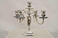 Antique Wilcox Silverplate Co 2796 Silver Plated 4 Arm Victorian Candlestick