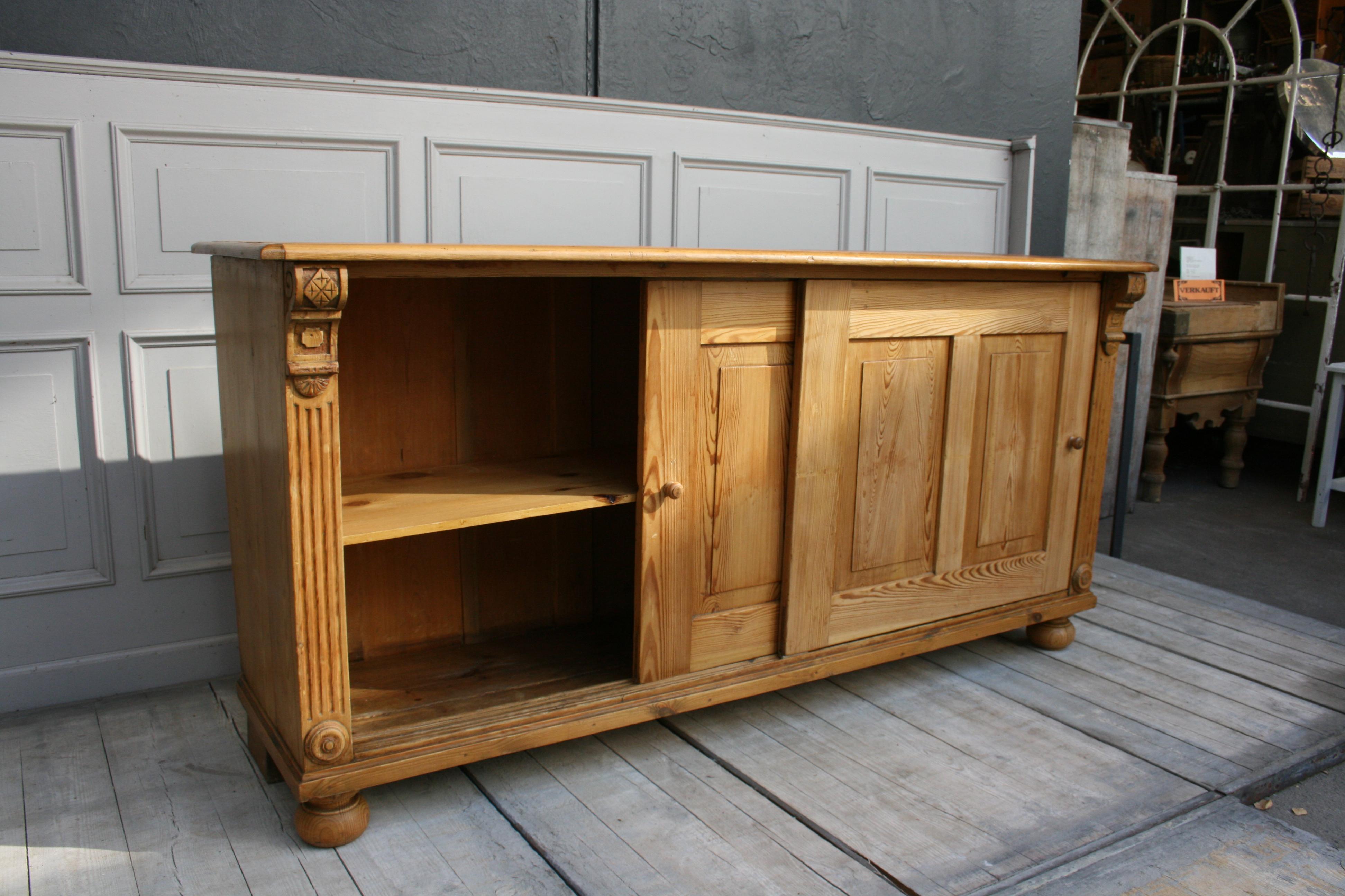 Other Antique Wilhelminian Sideboard with Sliding Doors, circa 1860