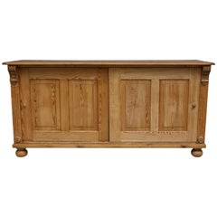 Antique Wilhelminian Sideboard with Sliding Doors, circa 1860