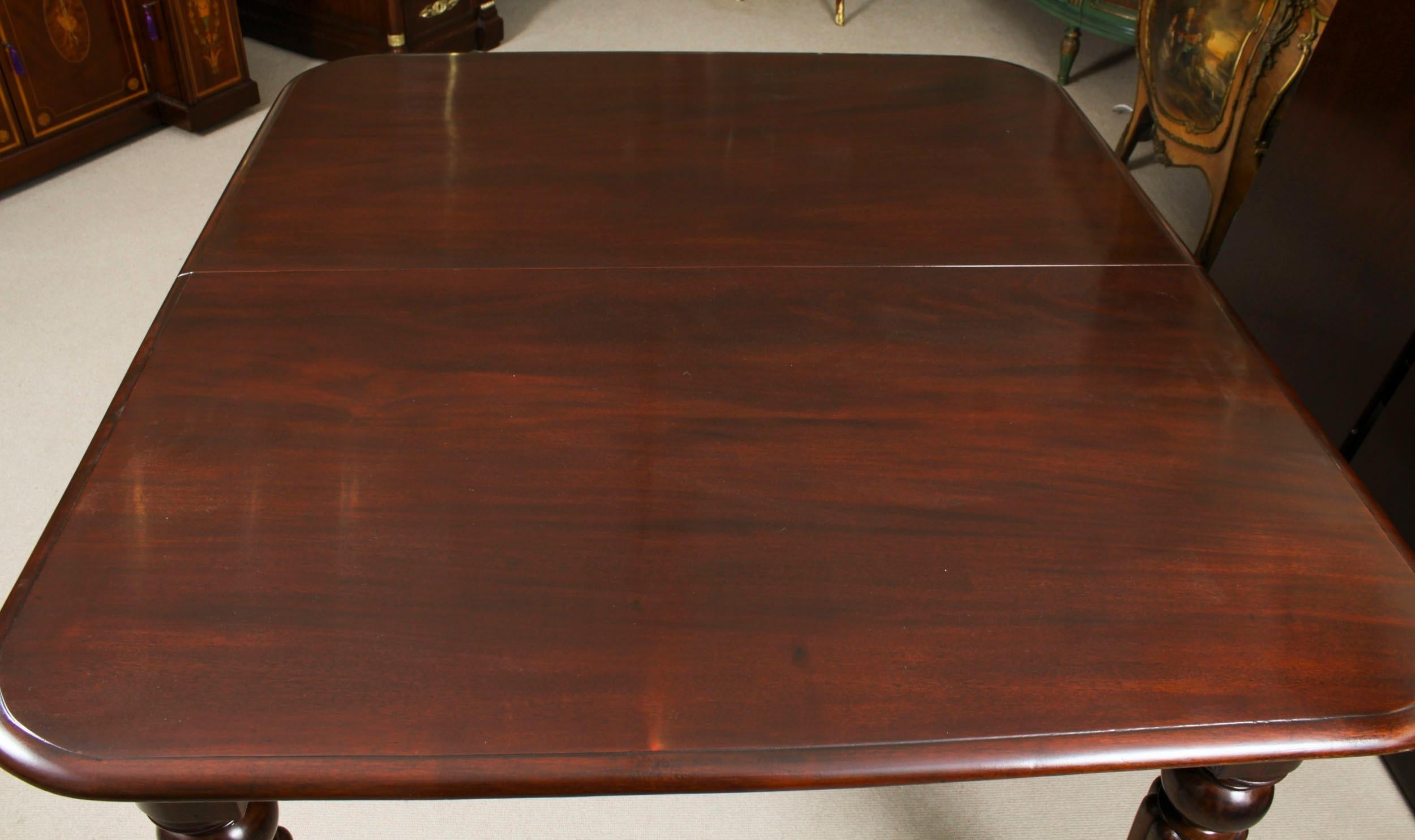 Antique Wiliam IV Extending Dining Table & 8 Gillow chairs 19th Century 5