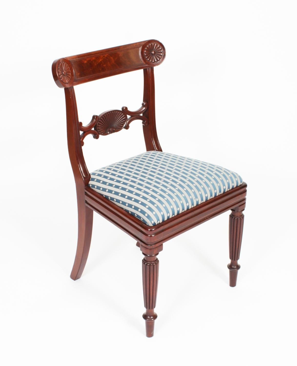 Antique Wiliam IV Extending Dining Table & 8 Gillow chairs 19th Century 8