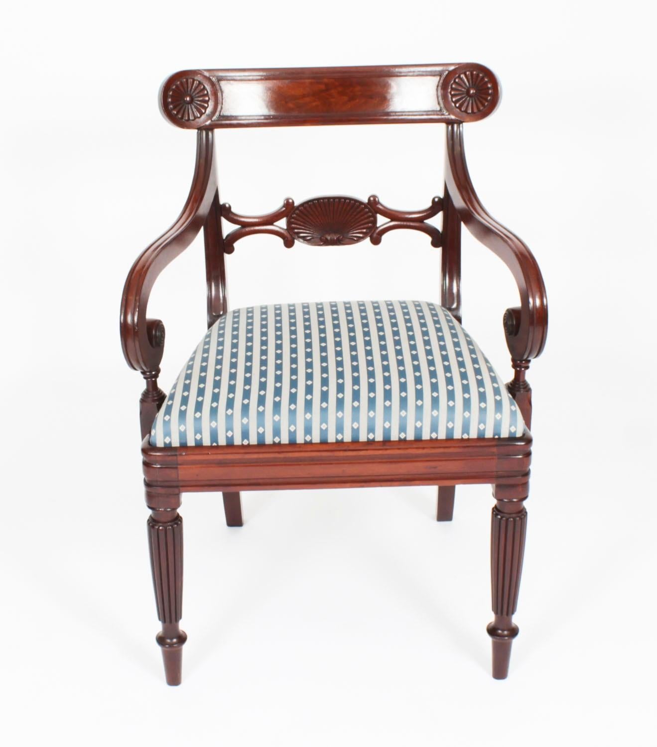 Antique Wiliam IV Extending Dining Table & 8 Gillow chairs 19th Century 11