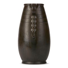 Antike Willem Brouwer-Kunstkeramik-Vase mit zwei Henkeln, datiert 1911