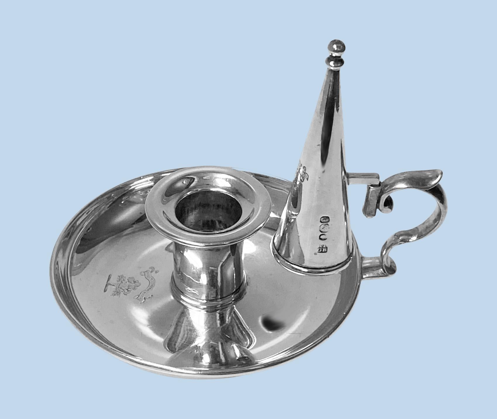 Georgian Antique William IV Silver Chamberstick London 1834 Pearce & Burrows