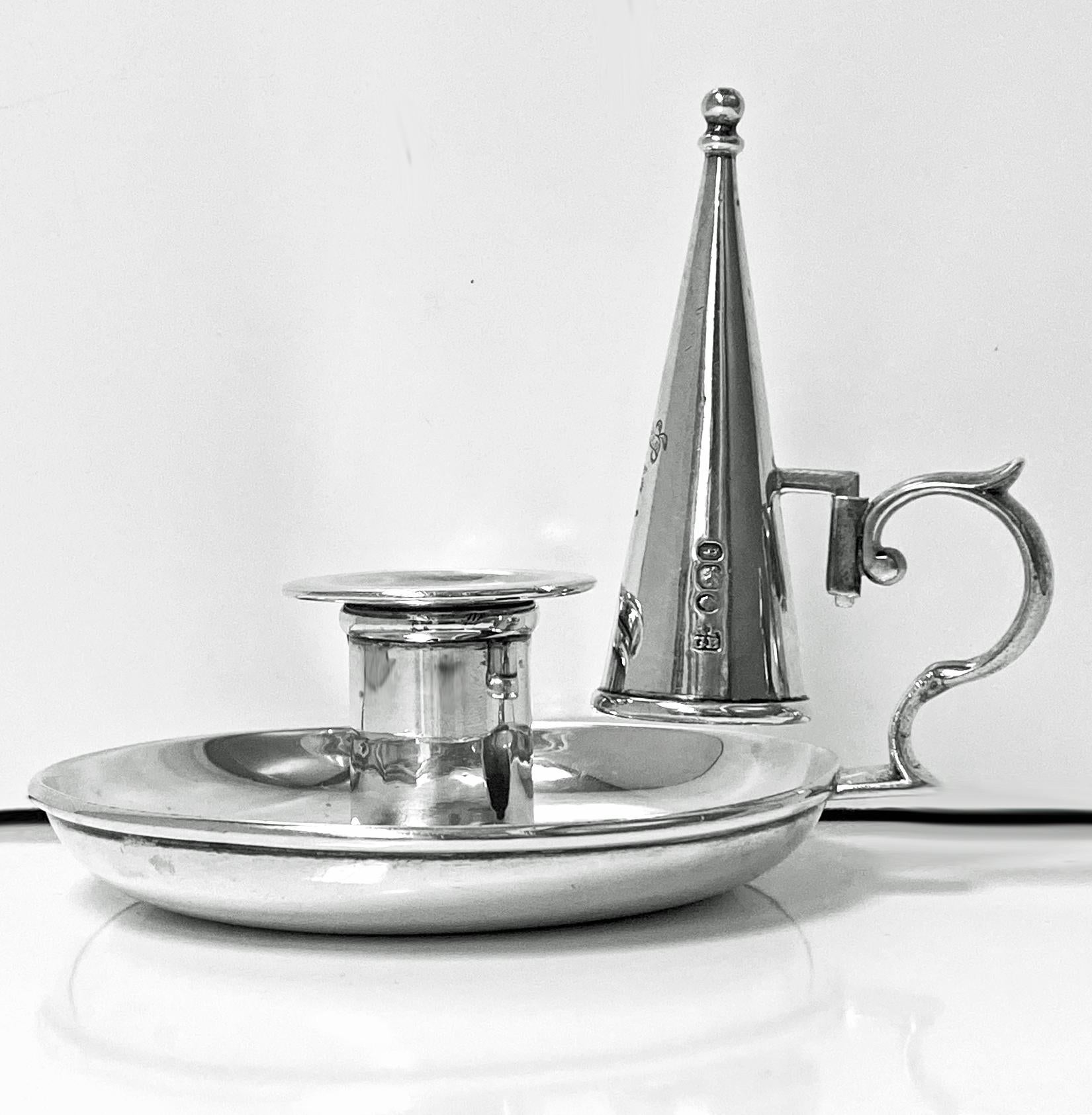 English Antique William IV Silver Chamberstick London 1834 Pearce & Burrows