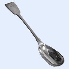 Antique William 1V Silver Mustard Condiment Spoon London 1834 William Theobalds