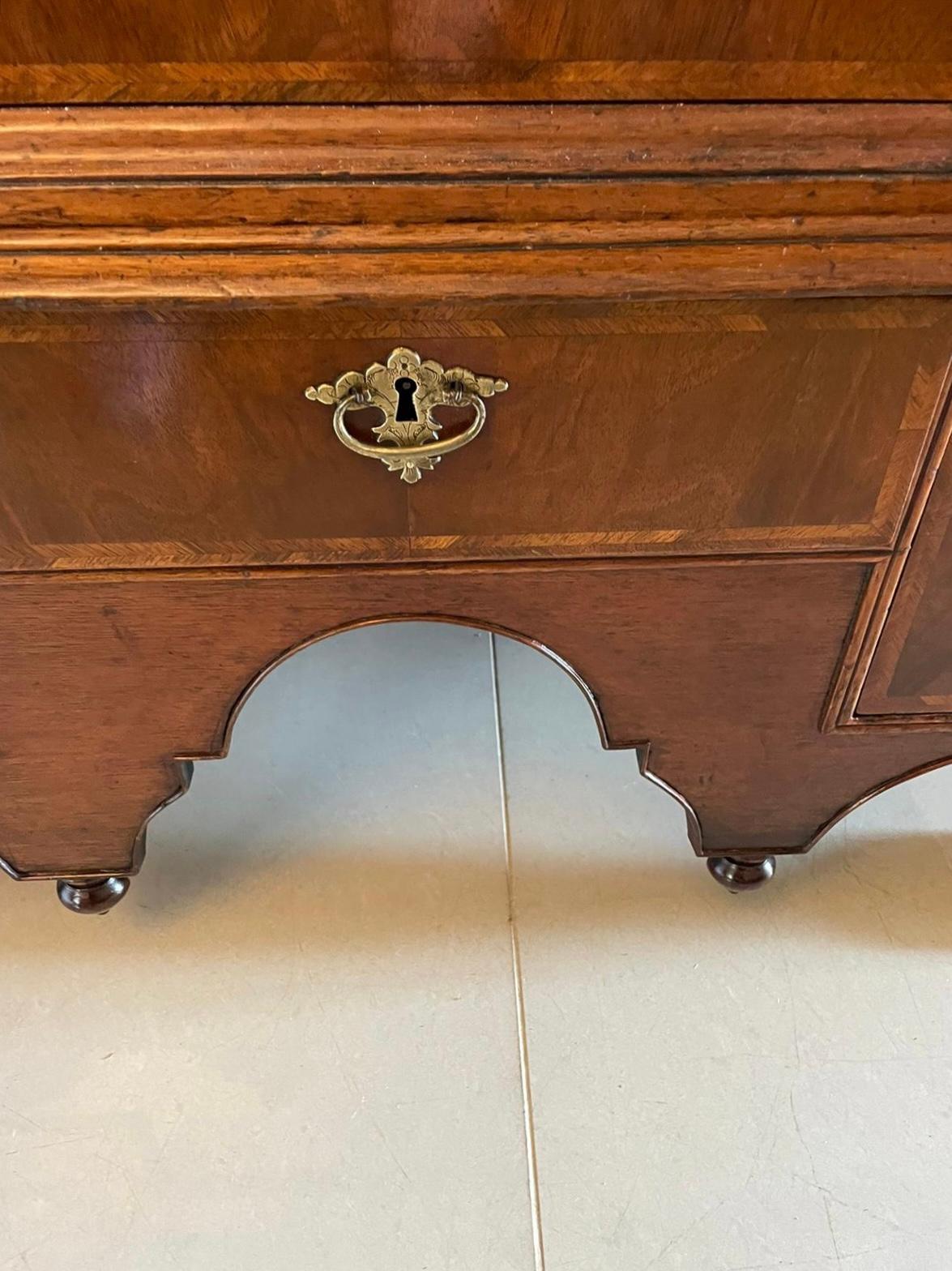 Antique William and Mary Quality Figured Walnut Chest on Stand For Sale 7