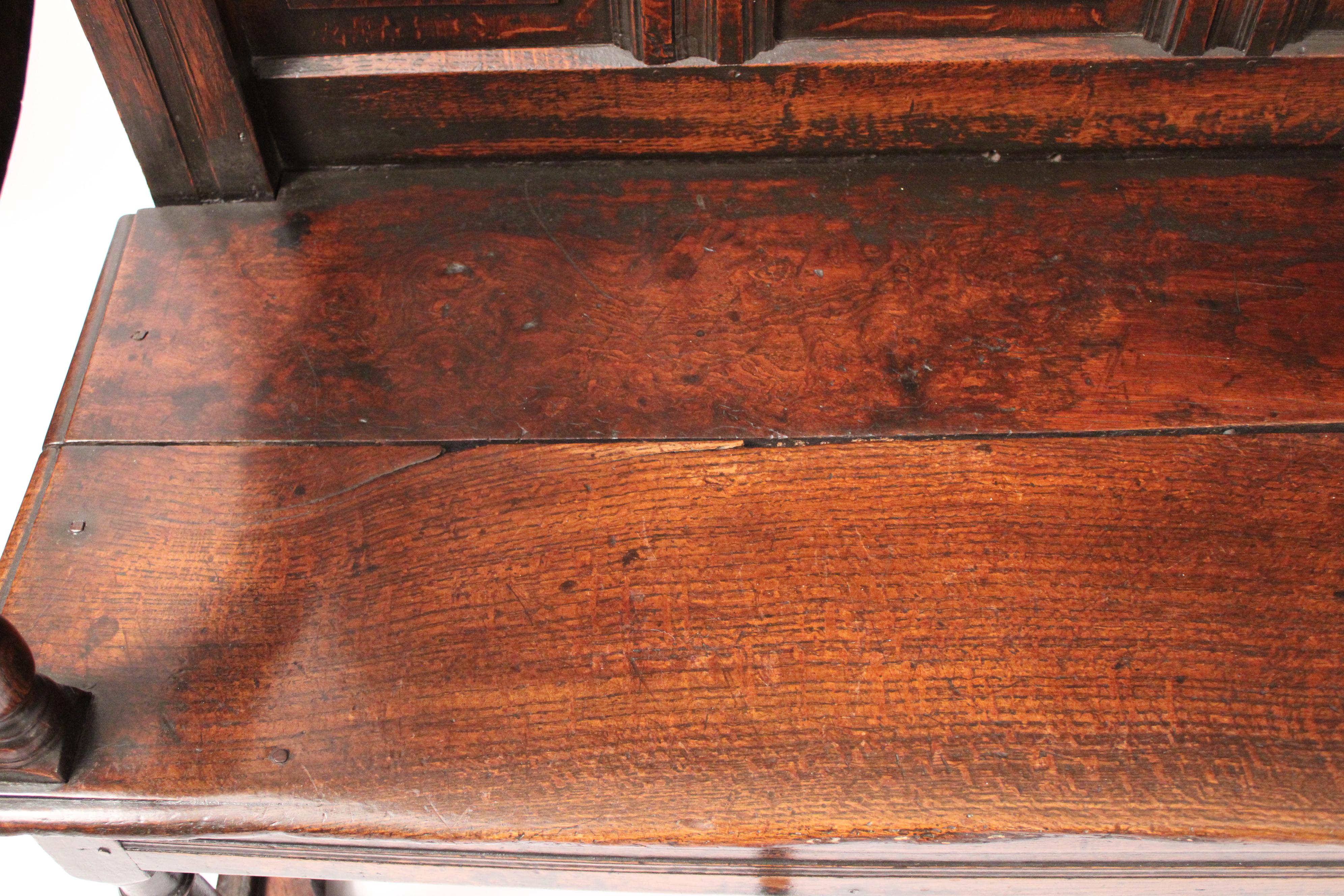 Antico Settle di Oak inglese in stile William & Mary in vendita 2
