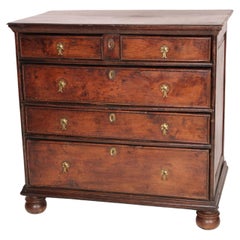 Antique William and Mary Style Oak Chest of Drawers
