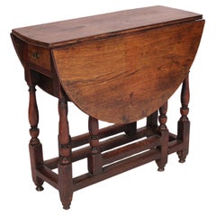 Antike William und Mary Stil Oak Gateleg Tisch