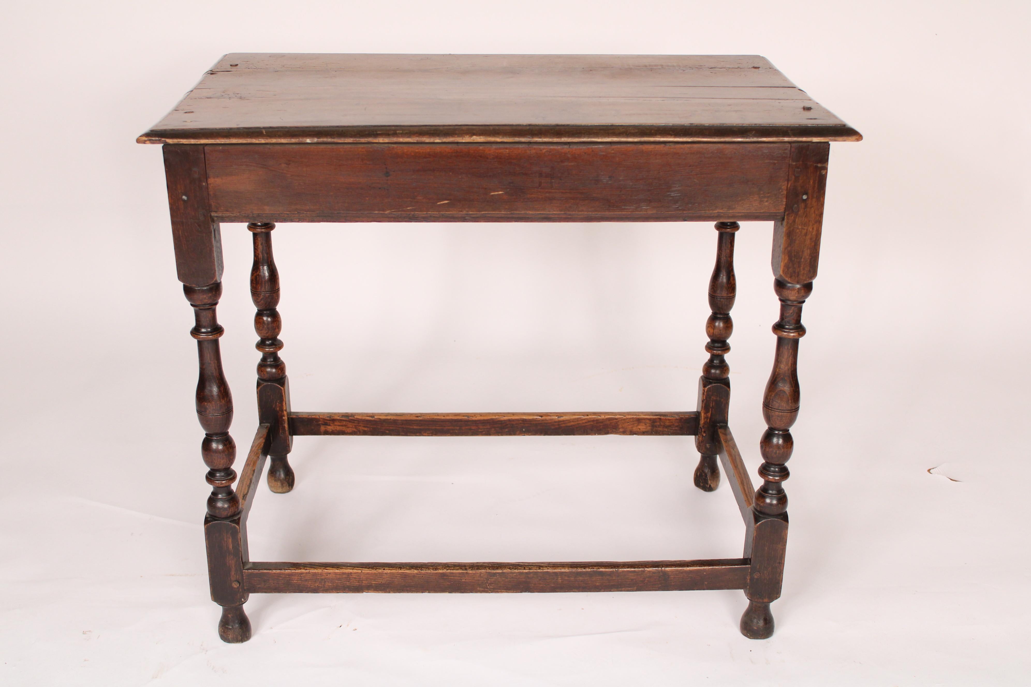 19th Century Antique William and Mary style Oak Tavern Table