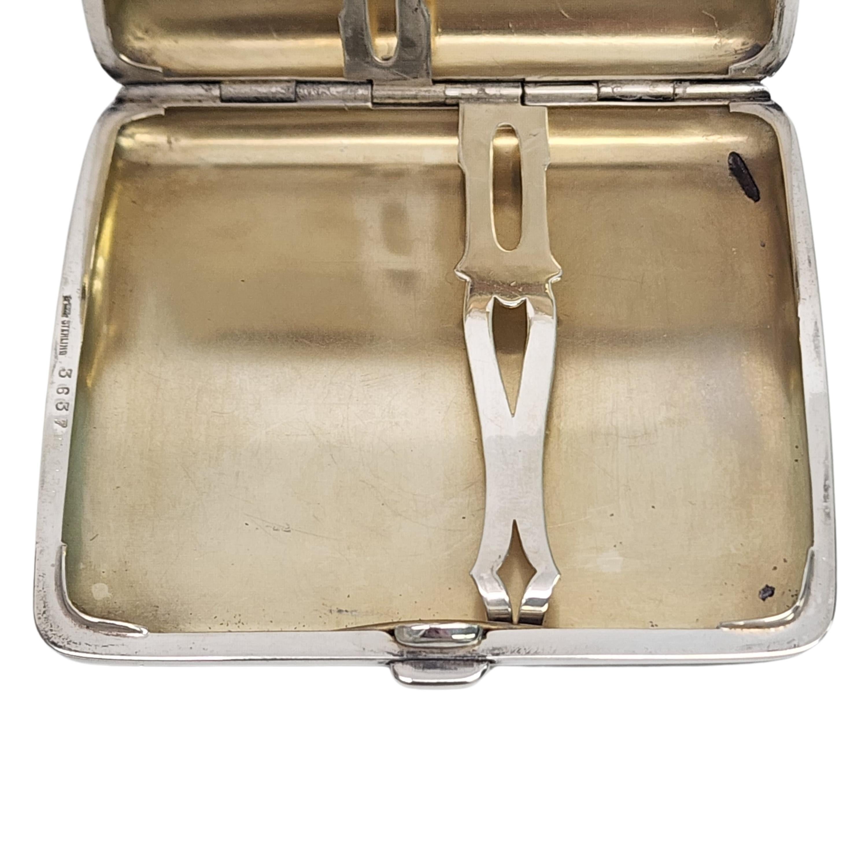Antique William B Kerr Sterling Silver Cigarette Case w/Engraving #16526 For Sale 2
