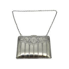 Antico portamonete in argento sterling William B Kerr con Monogram #18806