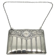 Antike William B Kerr Sterling Silber Geldbörse mit Monogramm #18806