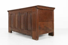 Antique William III Oak Linen Chest Trunk 18th Century