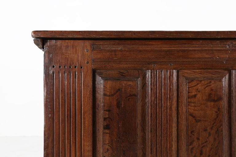 Antique William III Oak Linen Chest Trunk 18th Century For Sale at 1stDibs