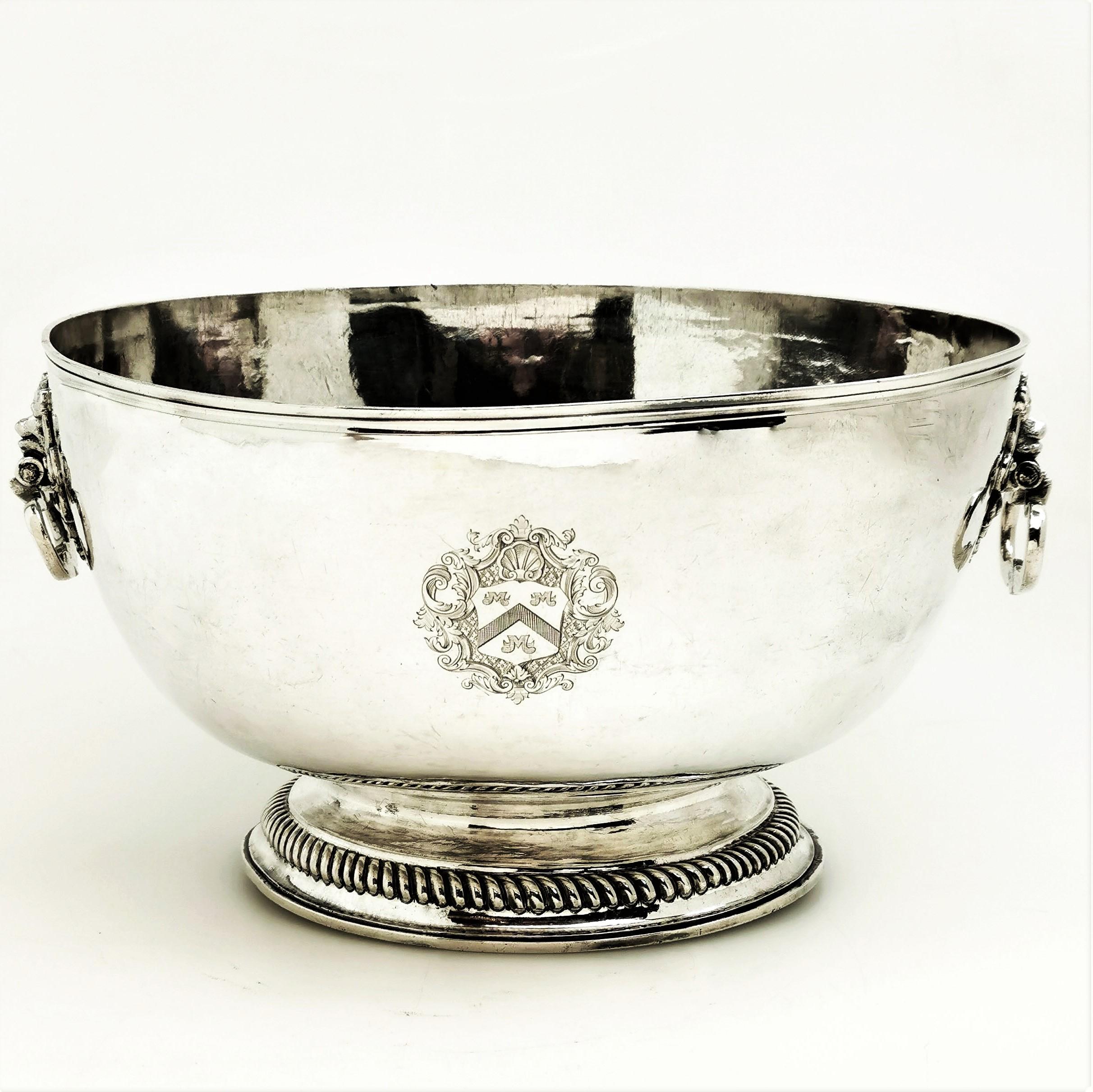Antique William III Sterling Silver Punch Bowl / Large Bowl 1701 2
