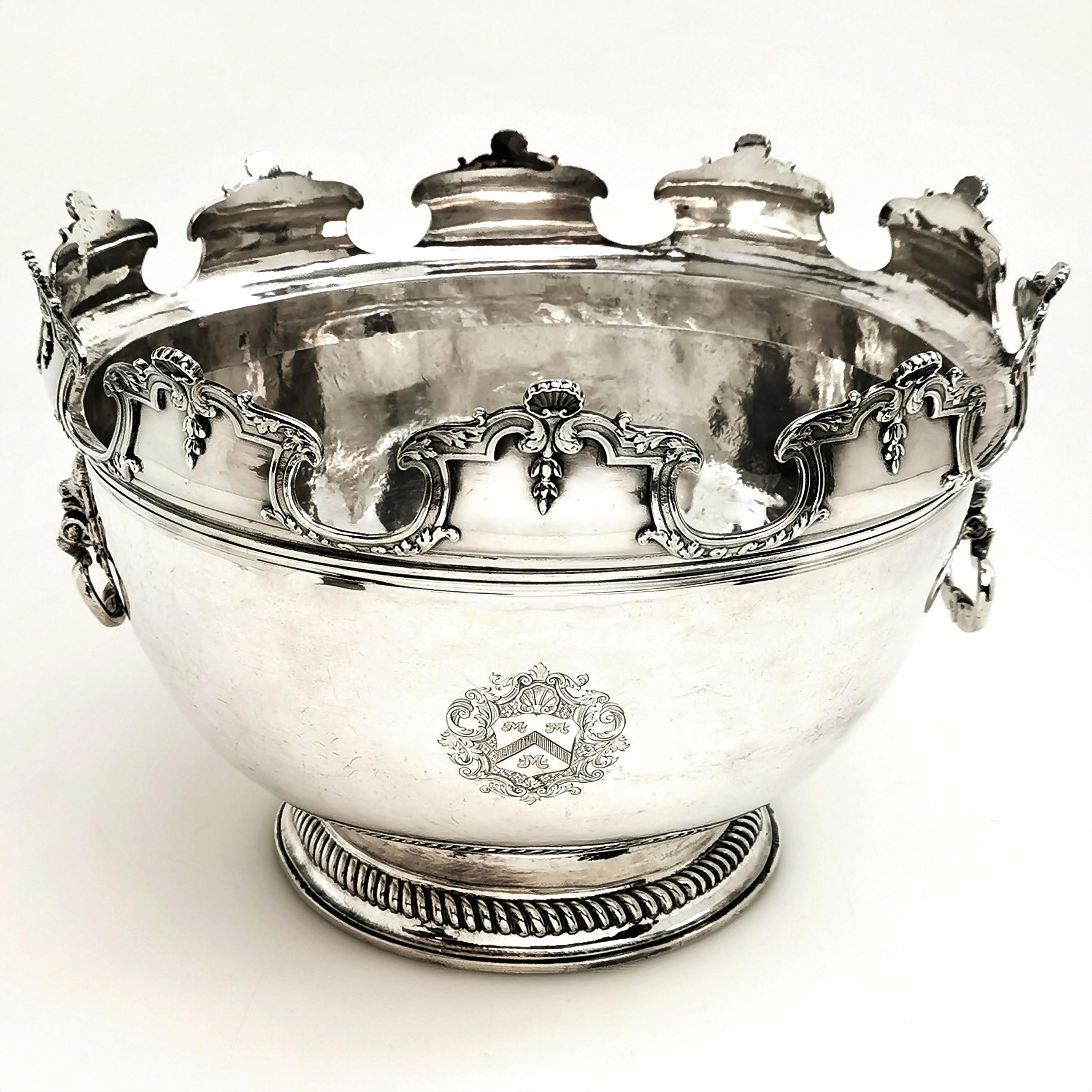 Antique William III Sterling Silver Punch Bowl / Large Bowl 1701 4