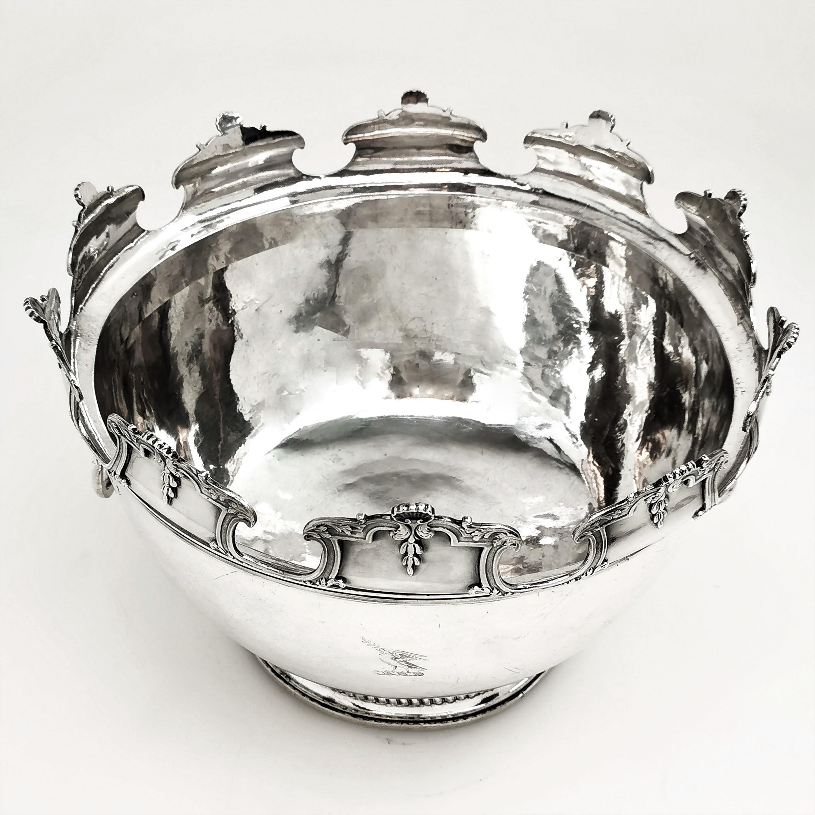 Early 18th Century Antique William III Sterling Silver Punch Bowl / Large Bowl 1701