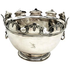 Antique William III Sterling Silver Punch Bowl / Large Bowl 1701