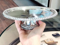 Antique William III Sterling Silver Tazza, London 1695, Embossed