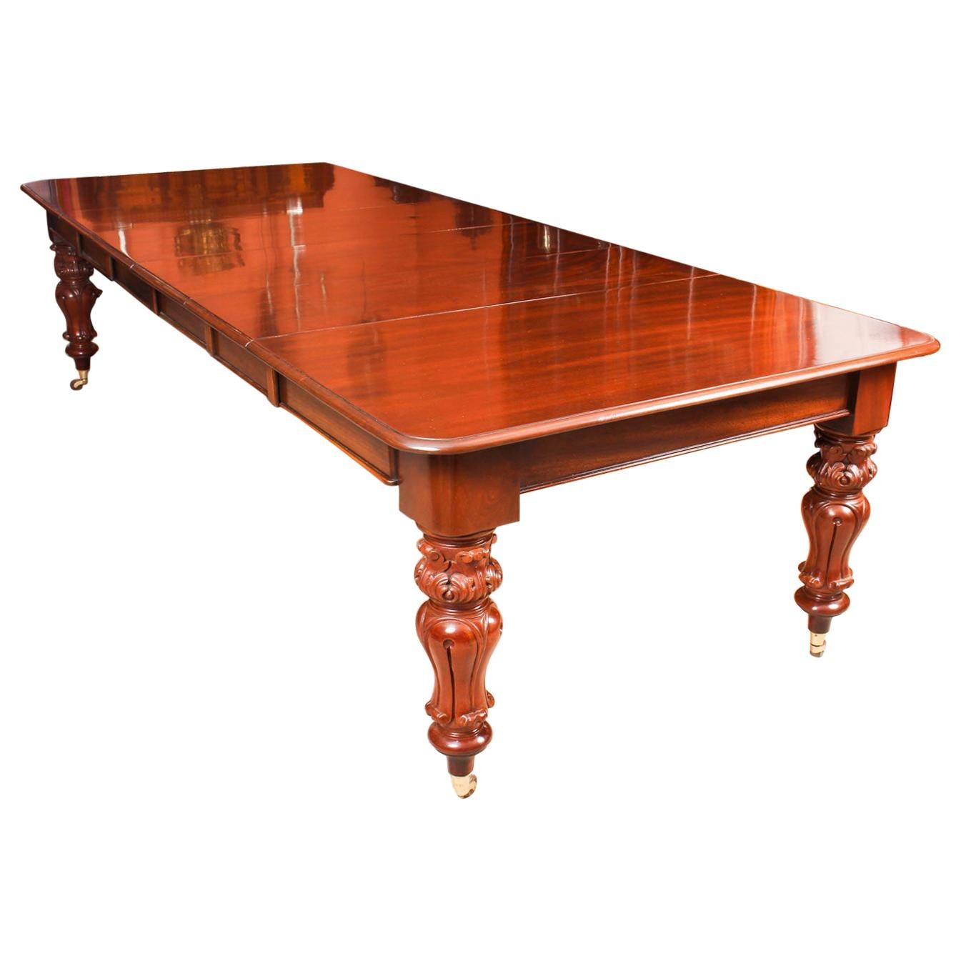 Antique William IV Mahogany Extending Dining Table, 19th Century at 1stDibs