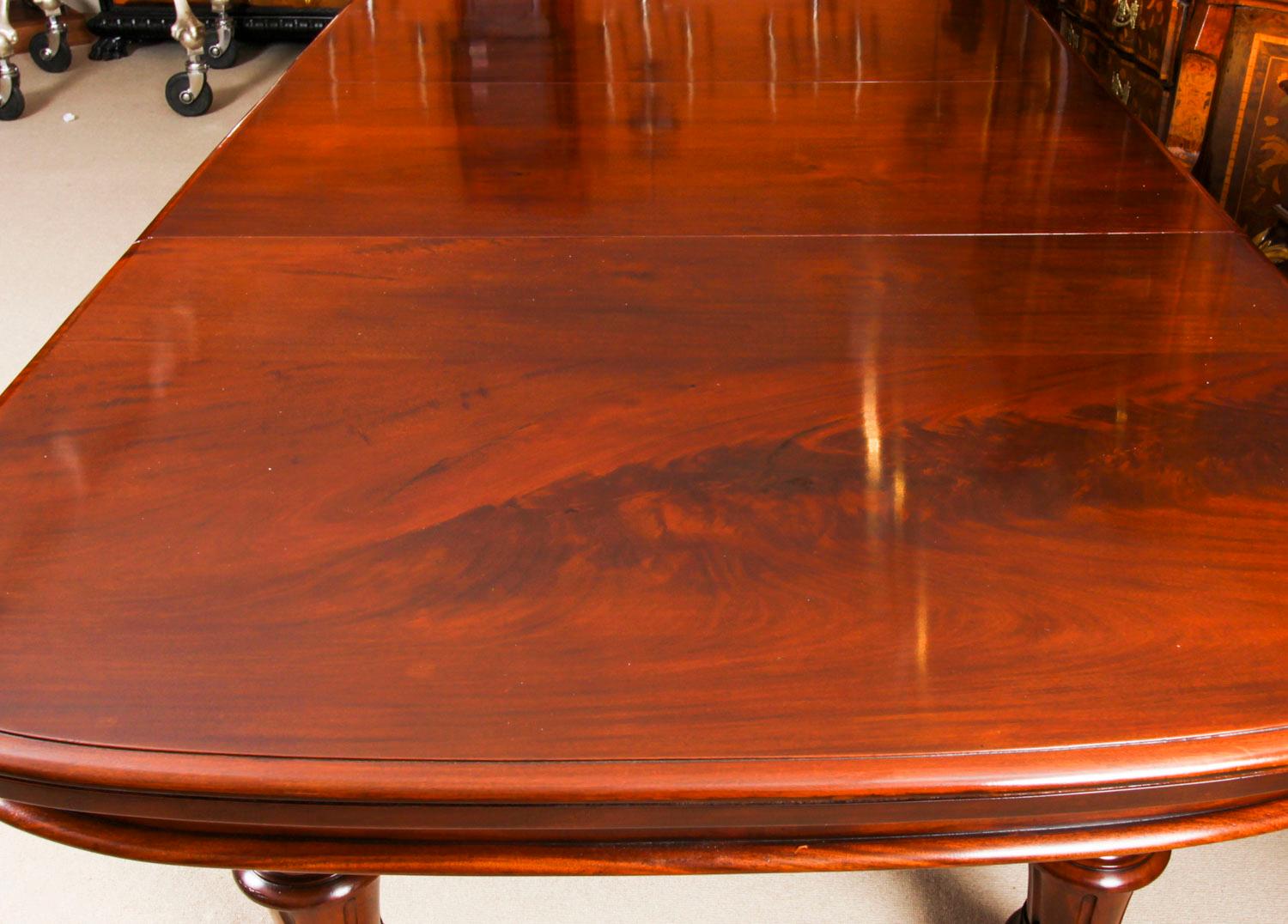 Antique William IV Flame Mahogany Extending Dining Table 19th C 9