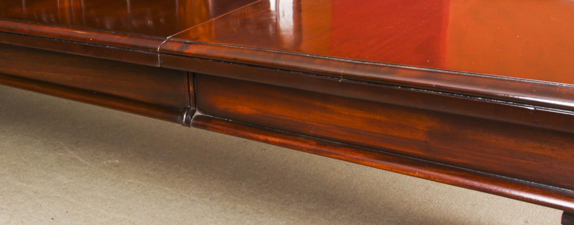 Antique William IV Flame Mahogany Extending Dining Table 19th C 15