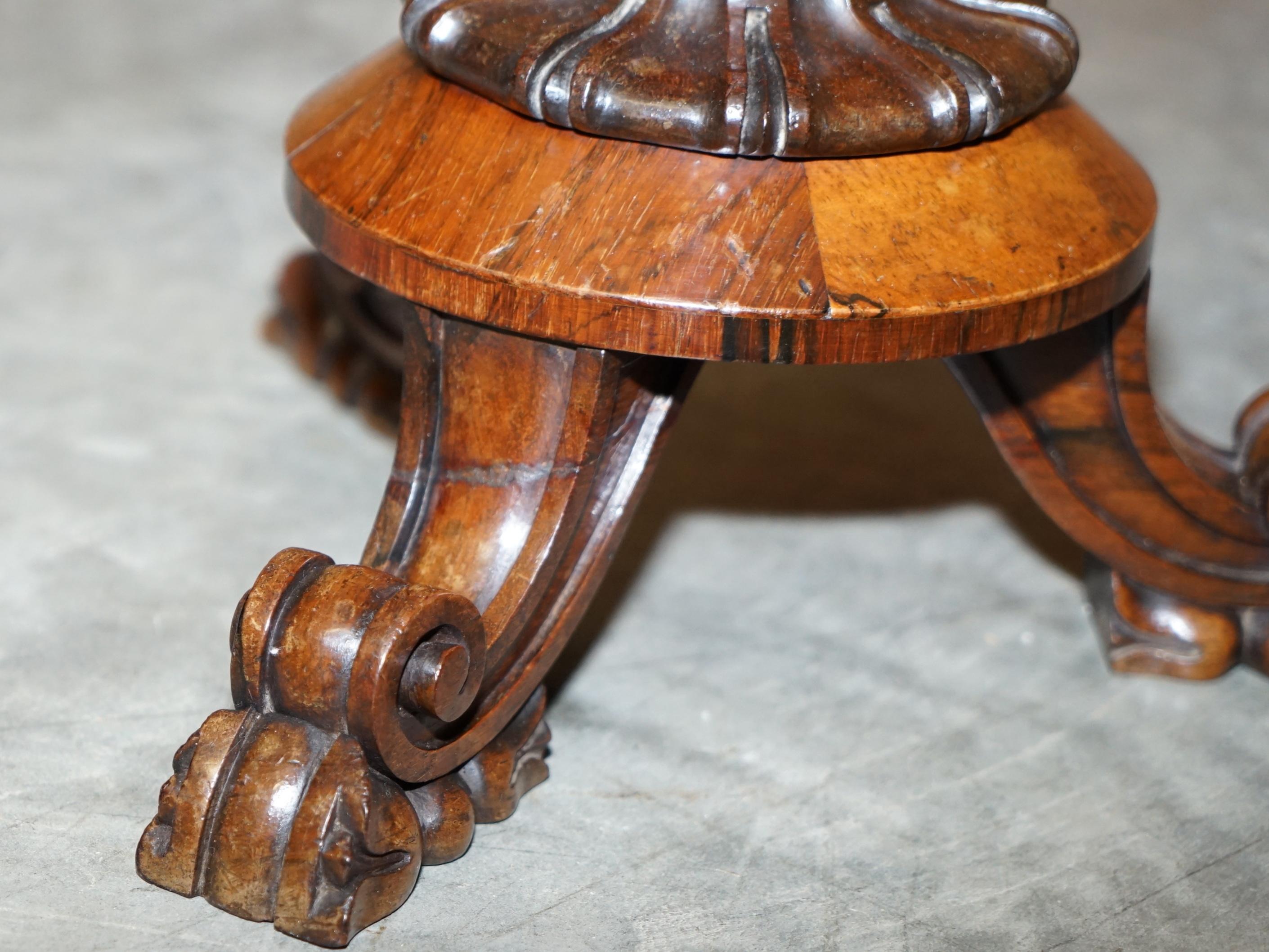 Antiguo William IV 1830 Mesa auxiliar de madera dura + tapa de vitrina con camafeo Grand Tour Inglés en venta