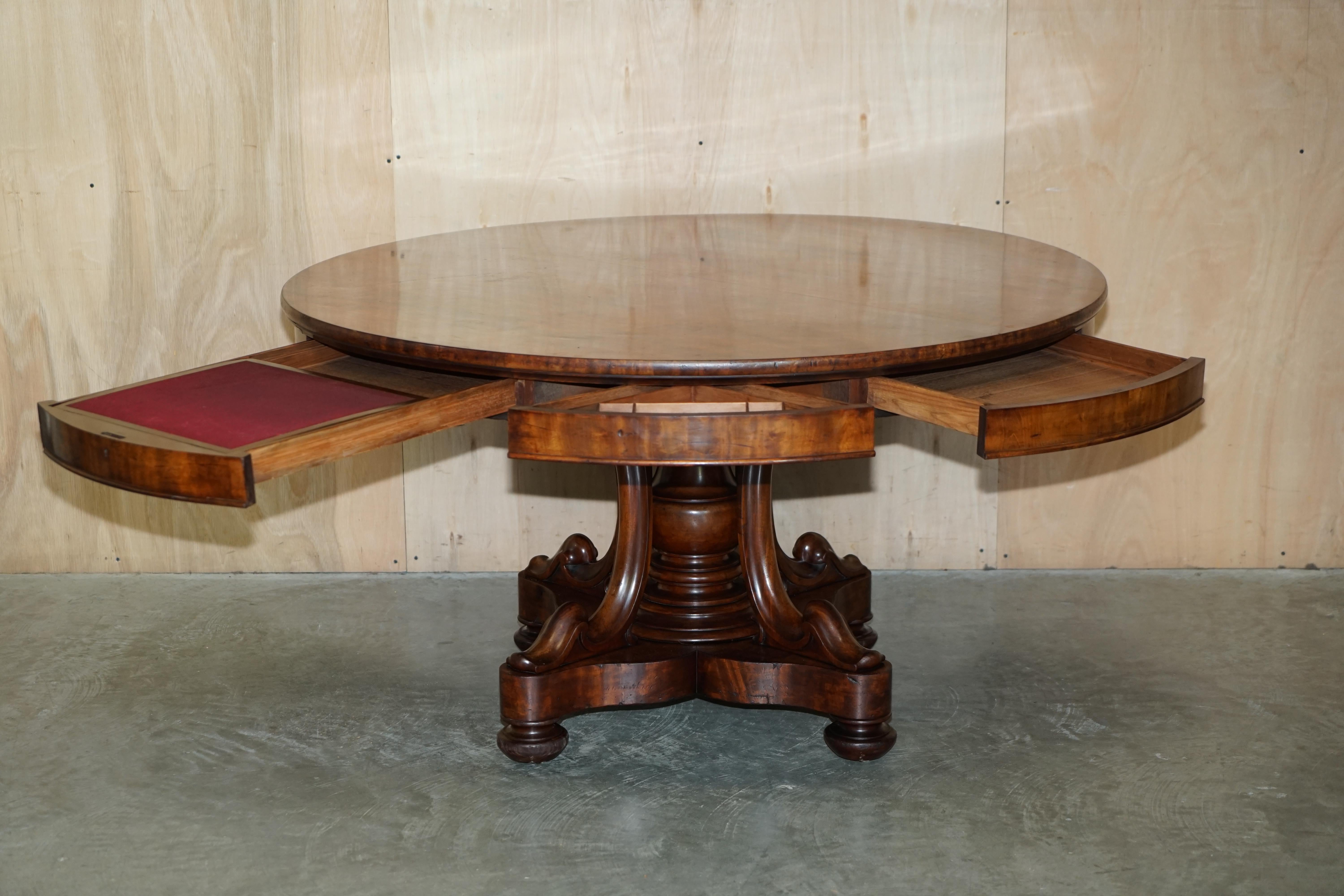 Antique William IV 1835 a Blain Liverpool Library Desk Table Writing Slope 7