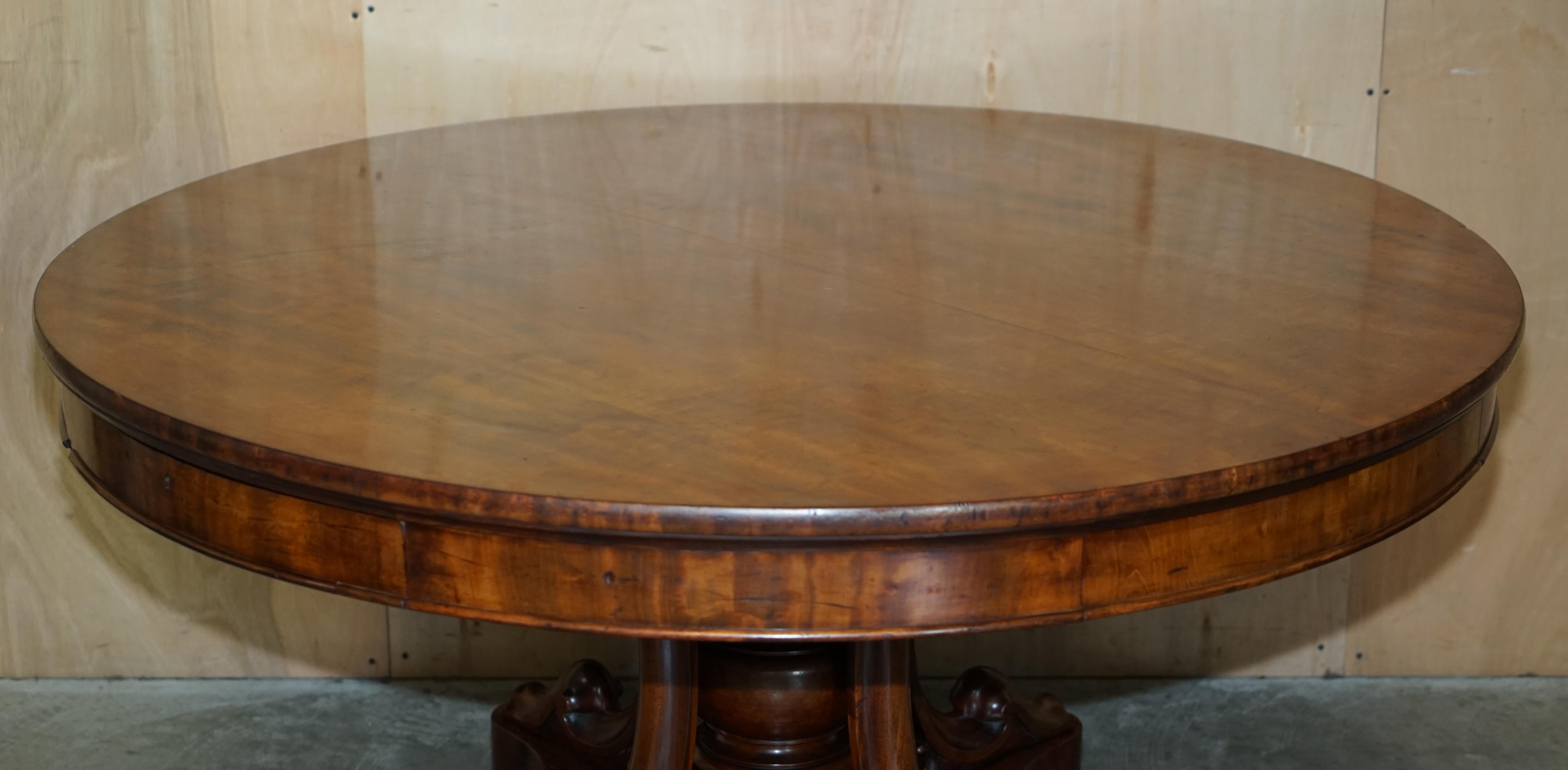 Antique William IV 1835 a Blain Liverpool Library Desk Table Writing Slope In Good Condition In West Sussex, Pulborough