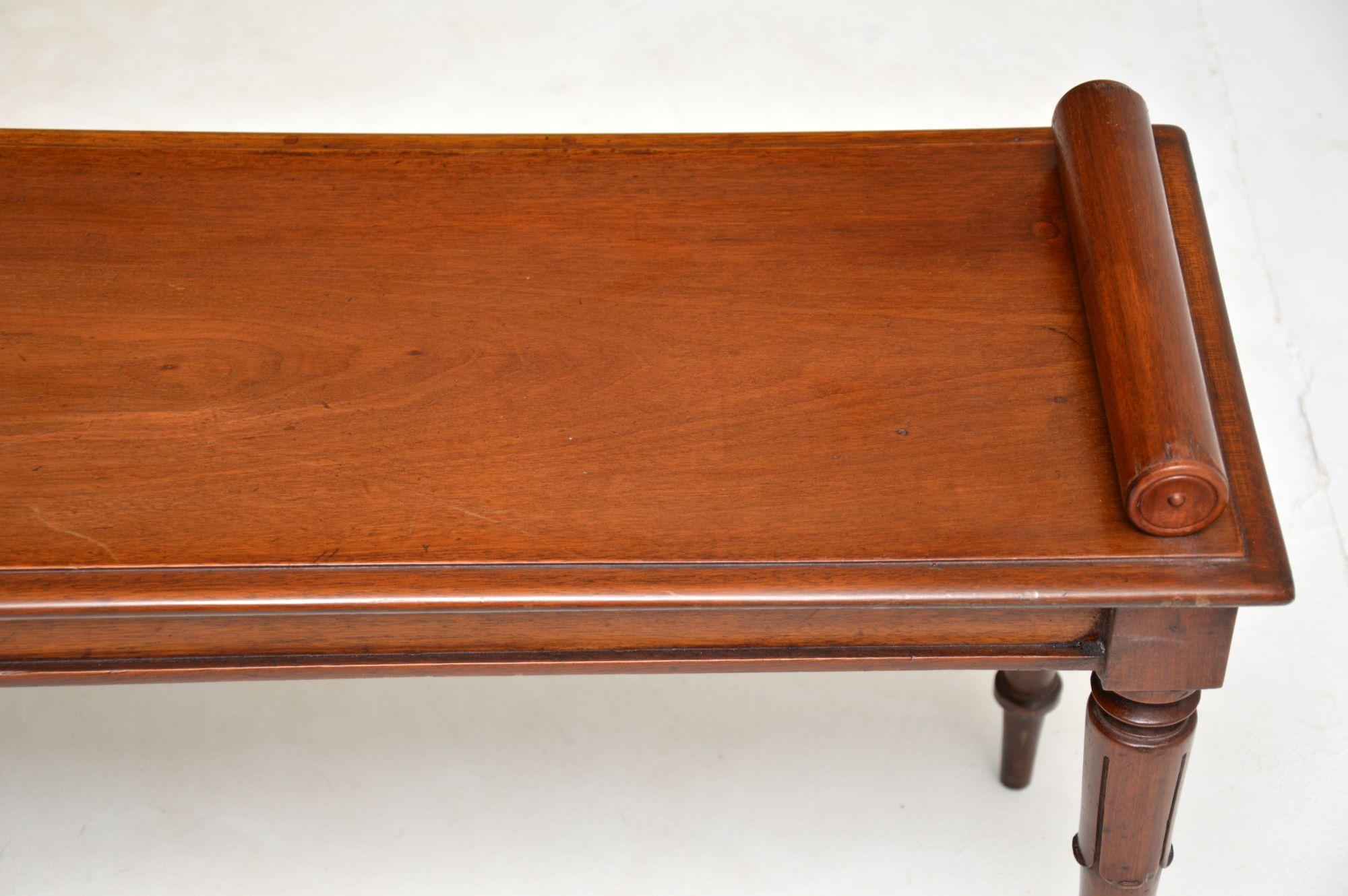 Wood Antique William IV Bench / Window Seat