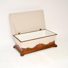 Tabouret ancien en ronce de noyer William IV