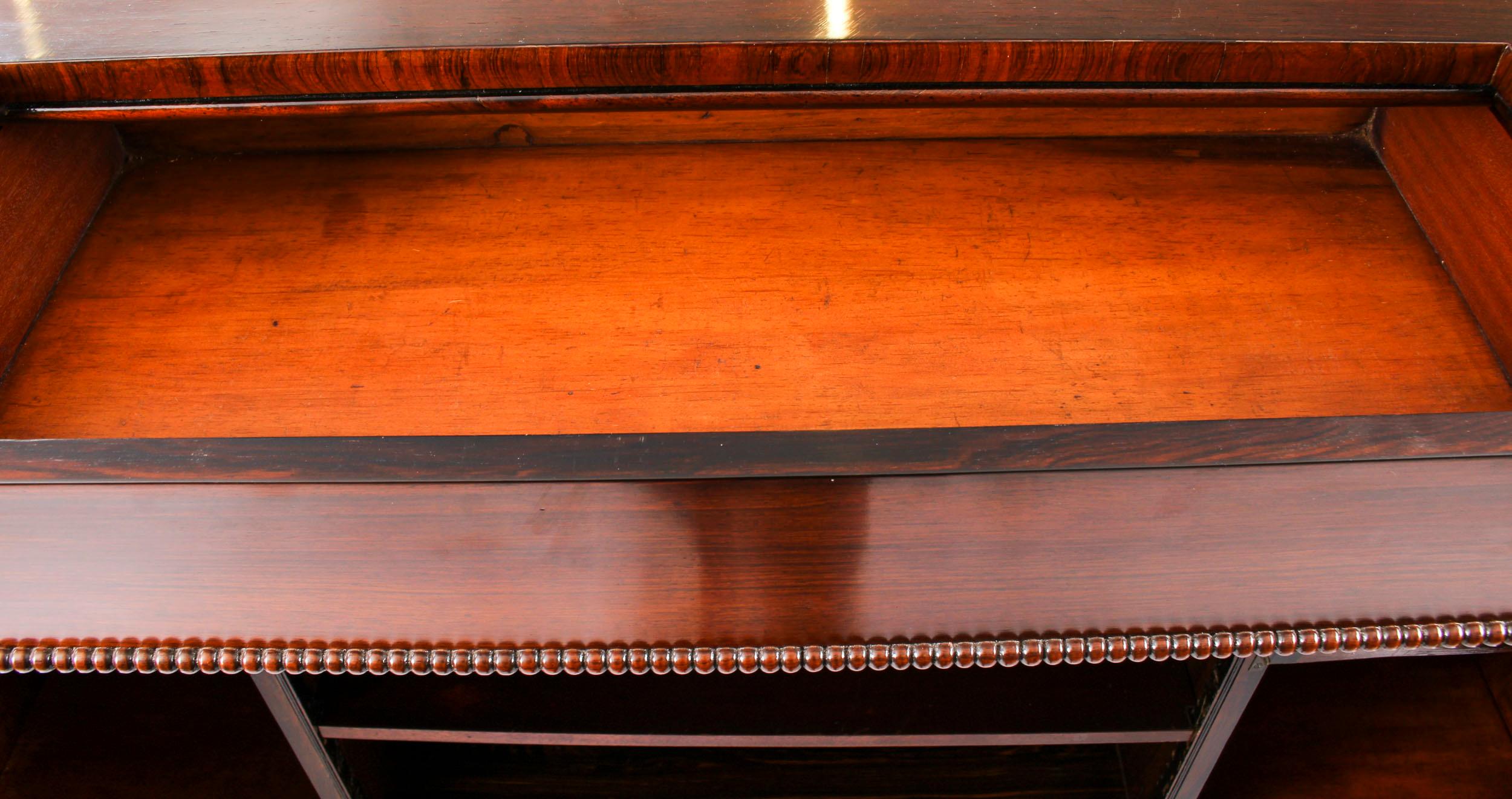 Antique William IV Chiffonier Open Bookcase Sideboard, 19th Century 5