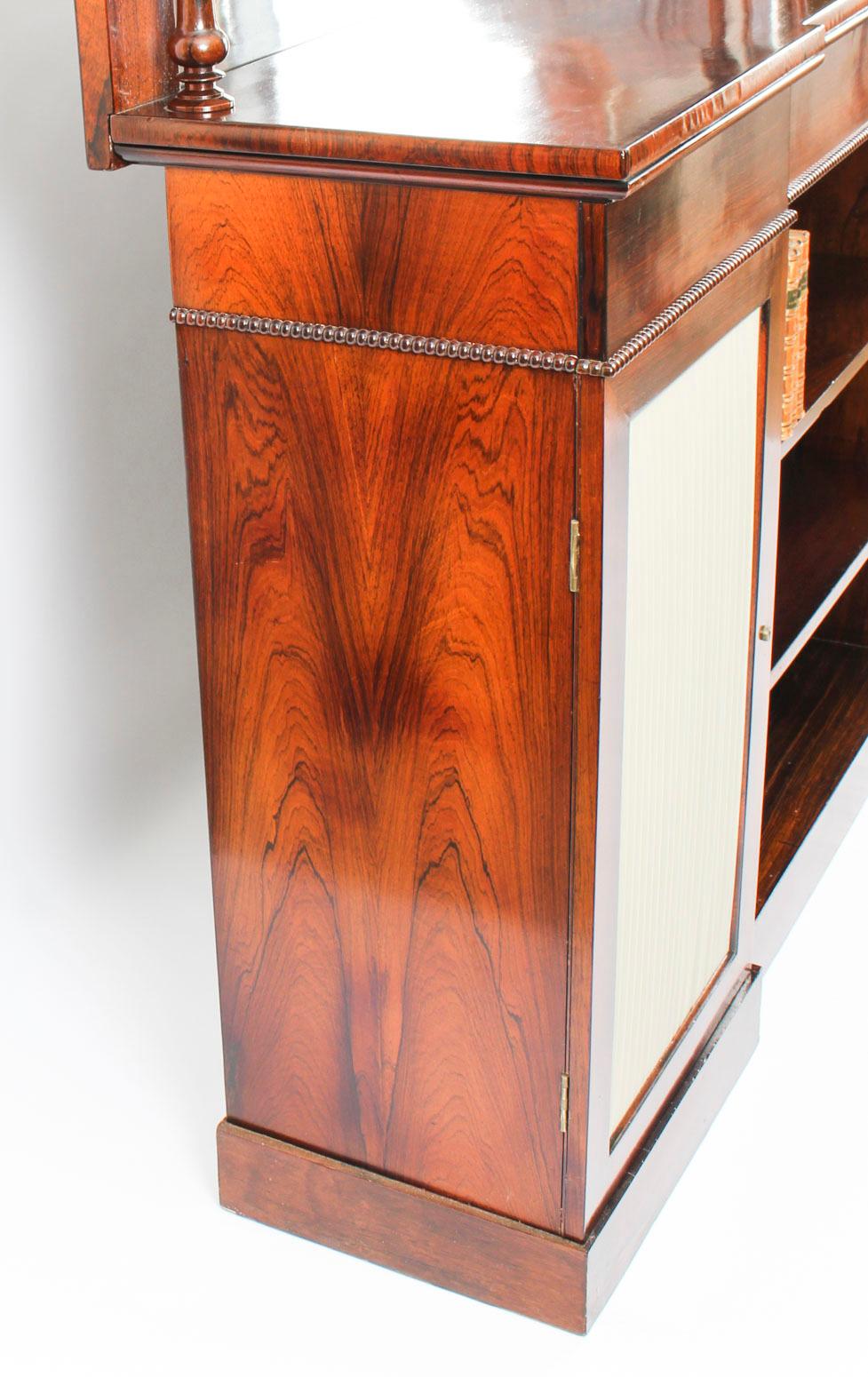 Antique William IV Chiffonier Open Bookcase Sideboard, 19th Century 9