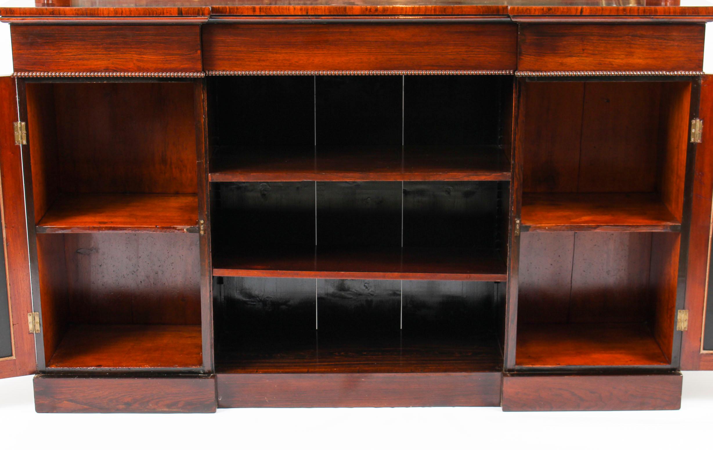 Antique William IV Chiffonier Open Bookcase Sideboard, 19th Century 11