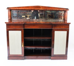 Antique William IV Chiffonier Open Bookcase Sideboard, 19th Century