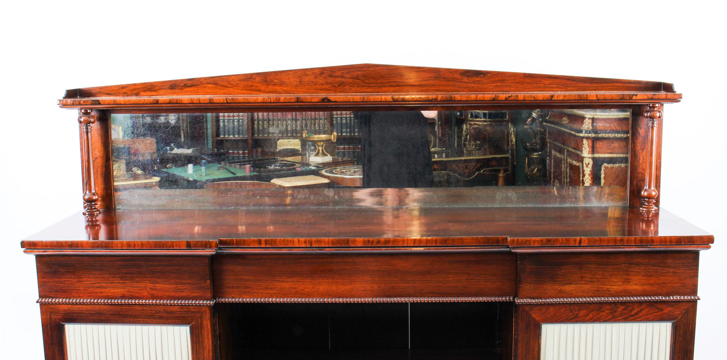 Antique William IV Chiffonier Open Bookcase Sideboard, 19th Century In Good Condition In London, GB