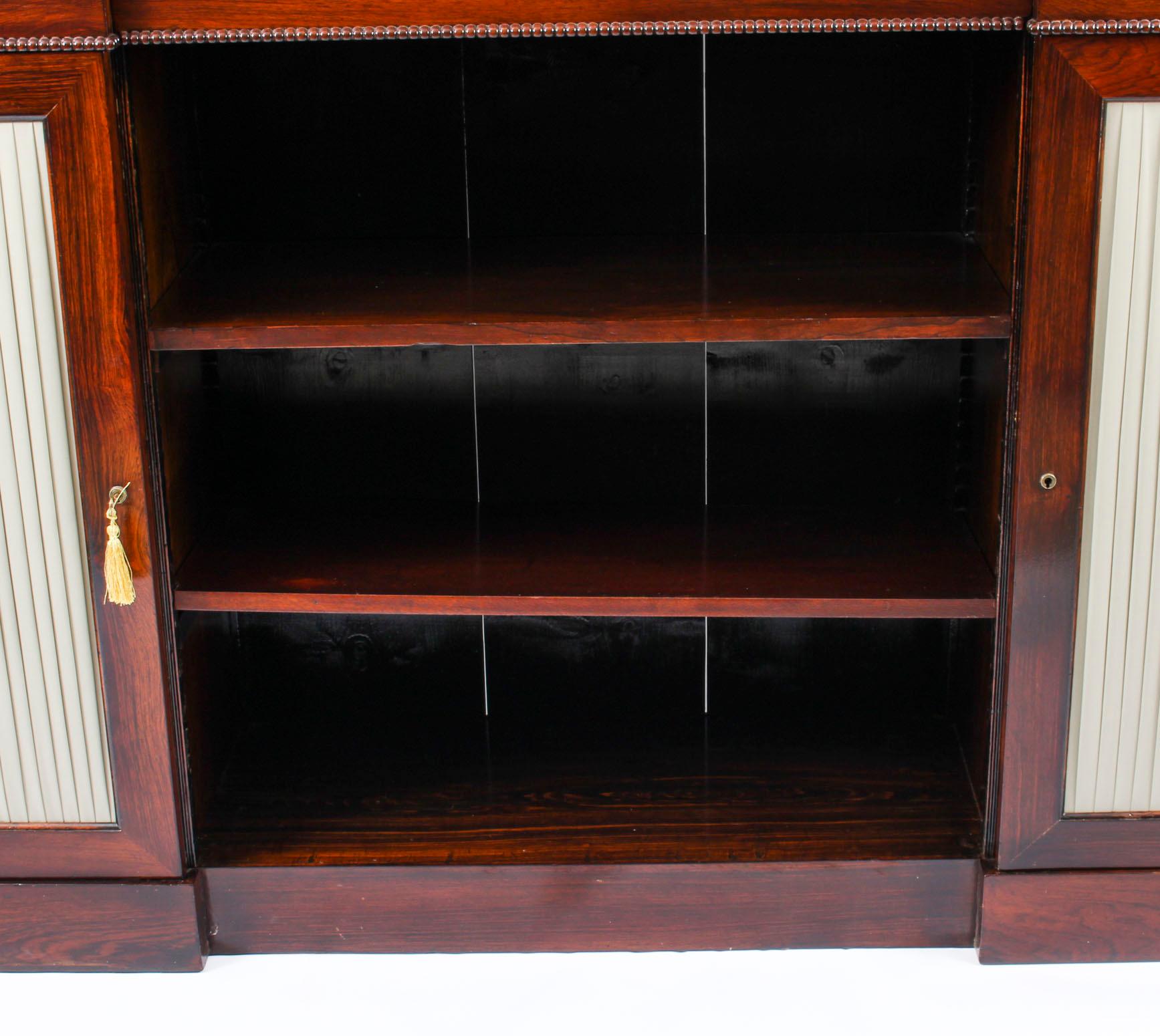 Antique William IV Chiffonier Open Bookcase Sideboard, 19th Century 3