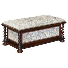 Antico William IV, circa 1830, Ottomano / Baule in legno d'orzo decorato a tortiglione