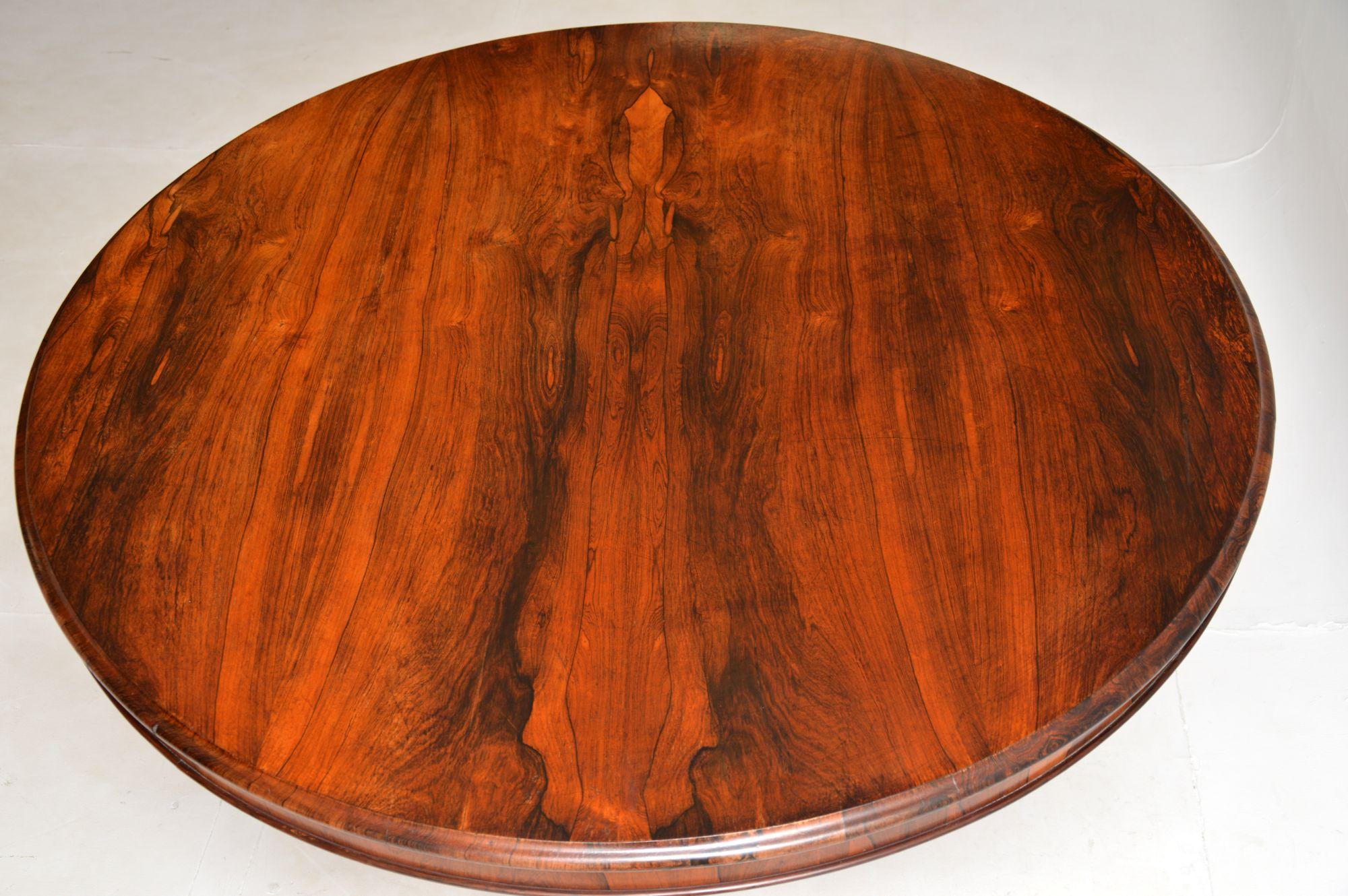 English Antique William iv Circular Tilt Top Dining Table