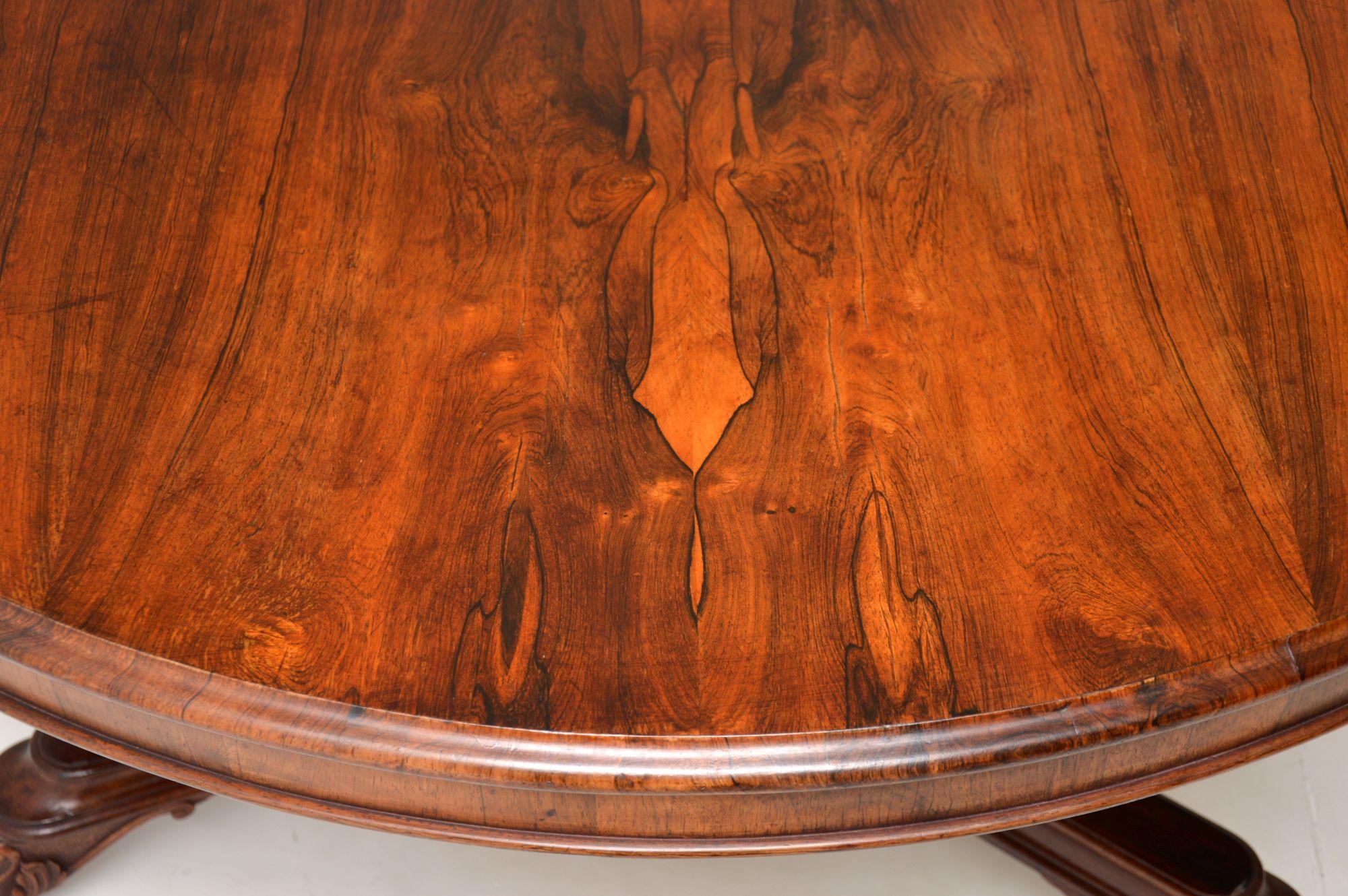 Wood Antique William iv Circular Tilt Top Dining Table