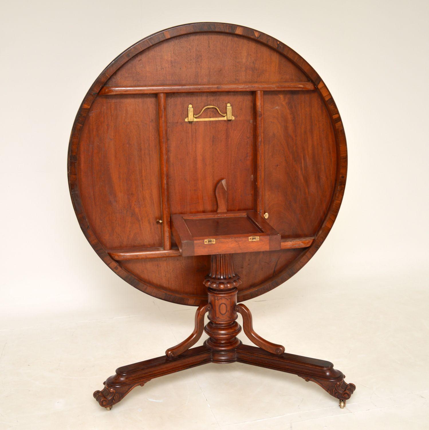 Antique William iv Circular Tilt Top Dining Table 1
