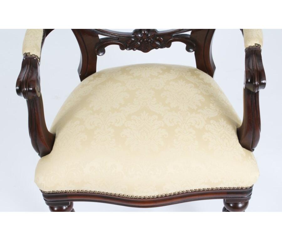 Antigua Mesa de Comedor Extensible William IV Siglo XIX y 10 Sillas con Respaldo Globo 10