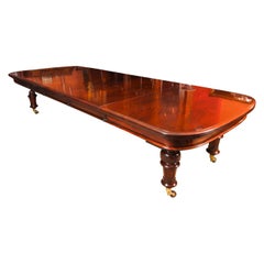 Antique William IV Flame Mahogany Extending Dining Table 19th C