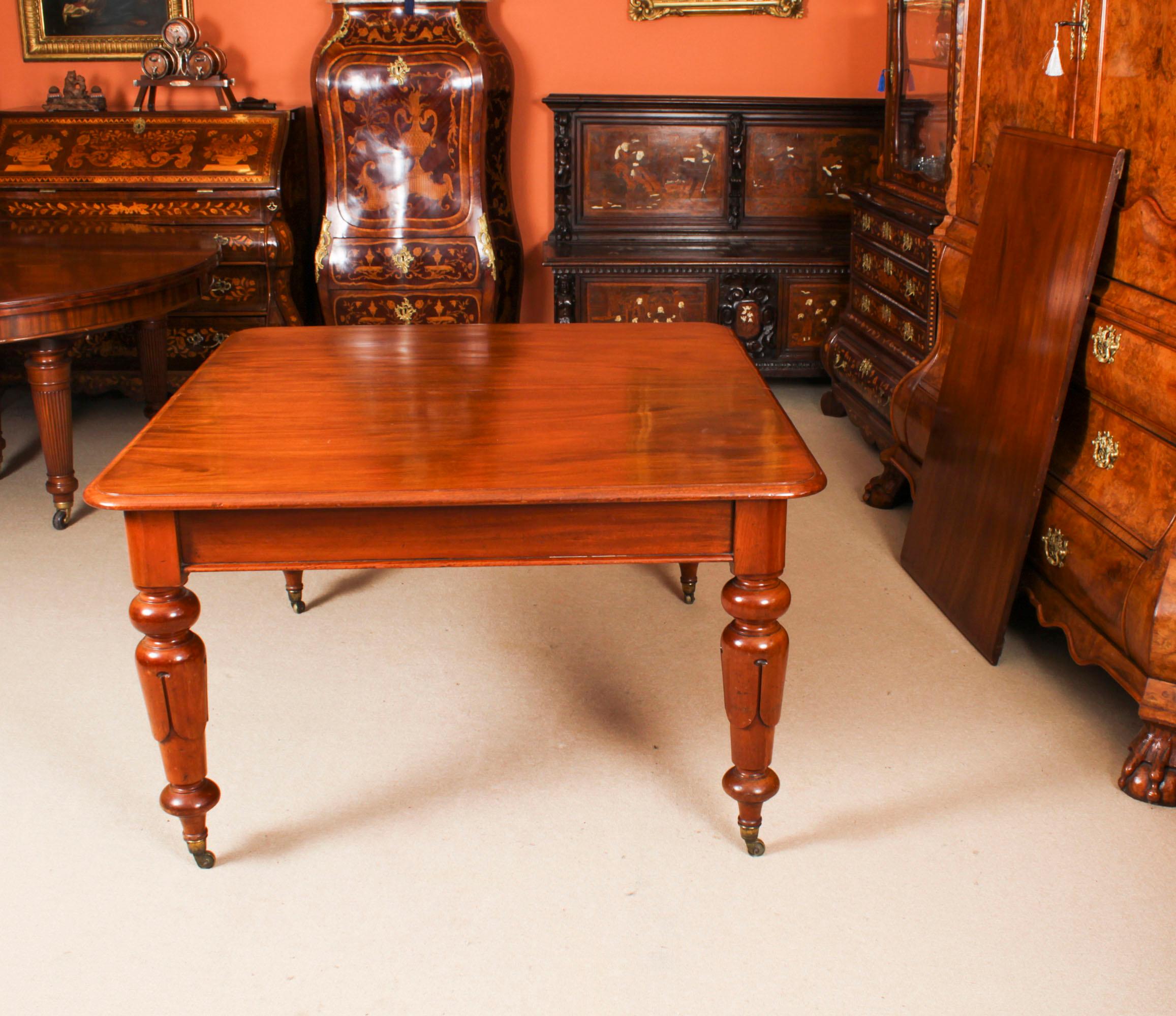 Antique William IV Flame Mahogany Extending Dining Table 19th Century 7