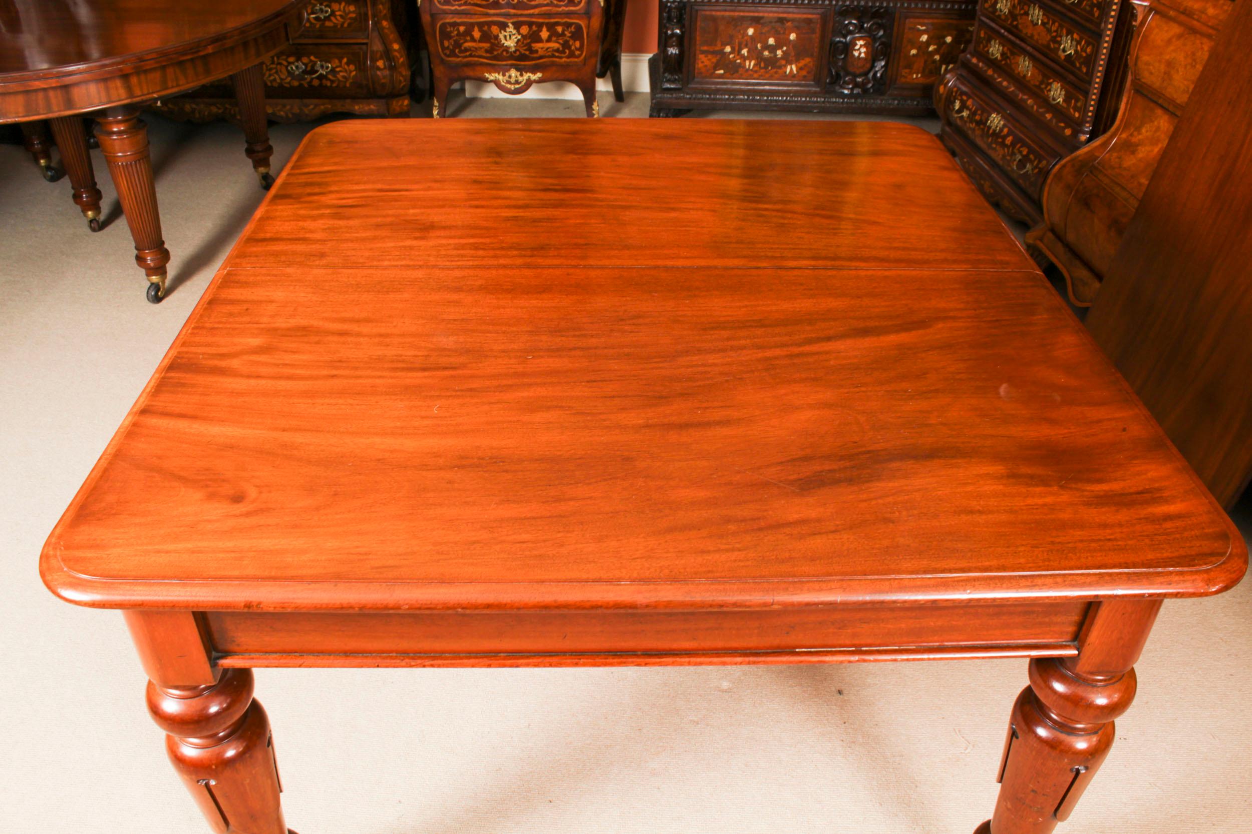 Antique William IV Flame Mahogany Extending Dining Table 19th Century 13