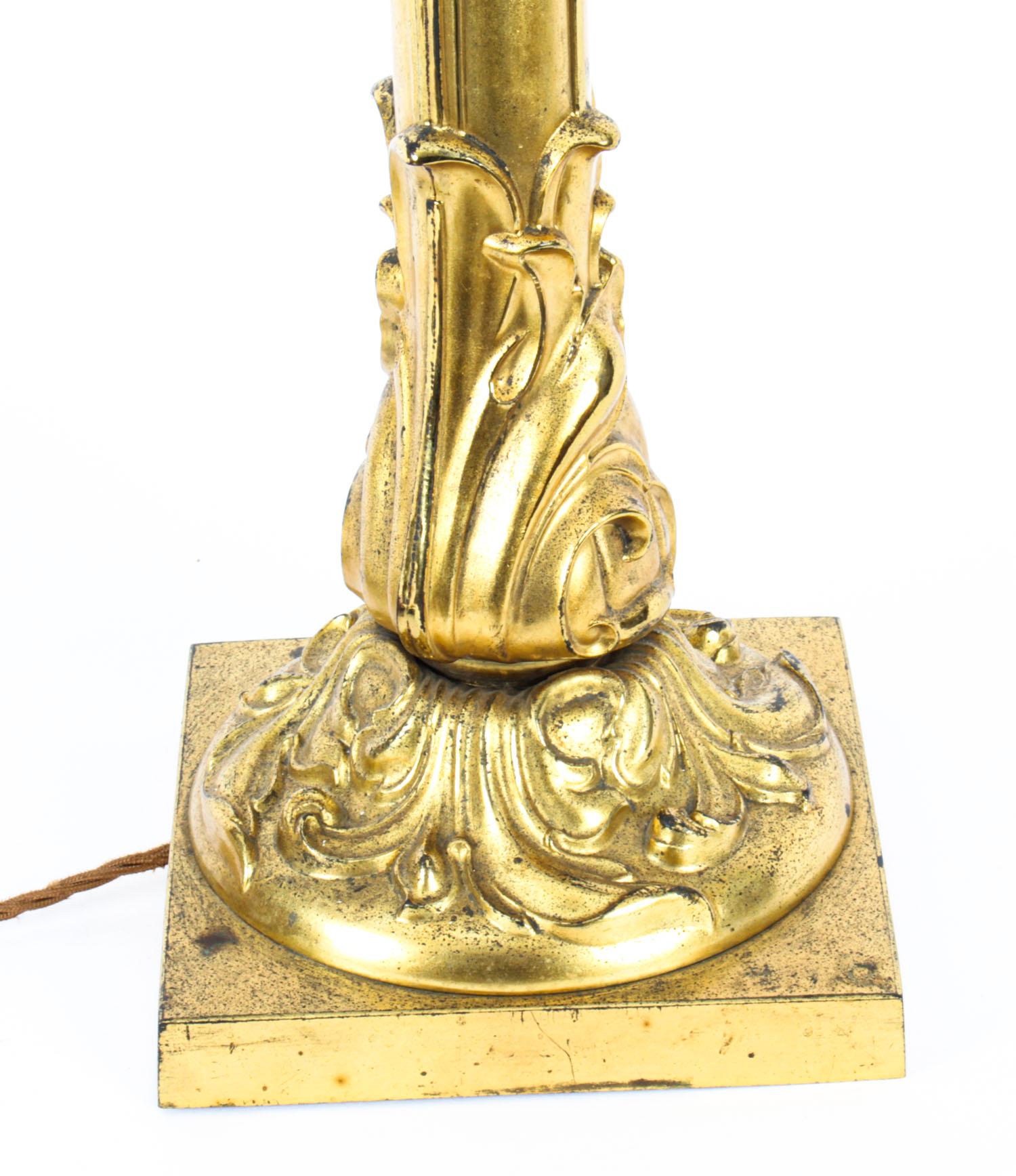 Antique William IV Gilt Bronze Table Lamp, 19th Century For Sale 5