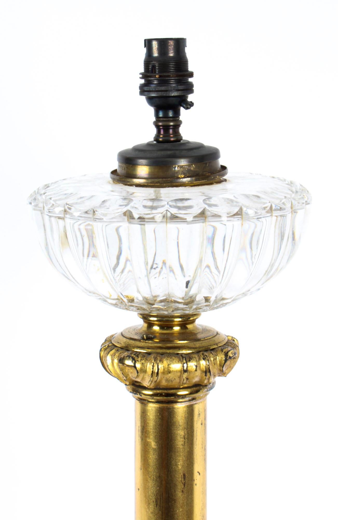 Mid-19th Century Antique William IV Gilt Bronze Table Lamp, 19th Century For Sale