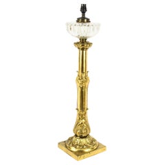 Antique William IV Gilt Bronze Table Lamp, 19th Century
